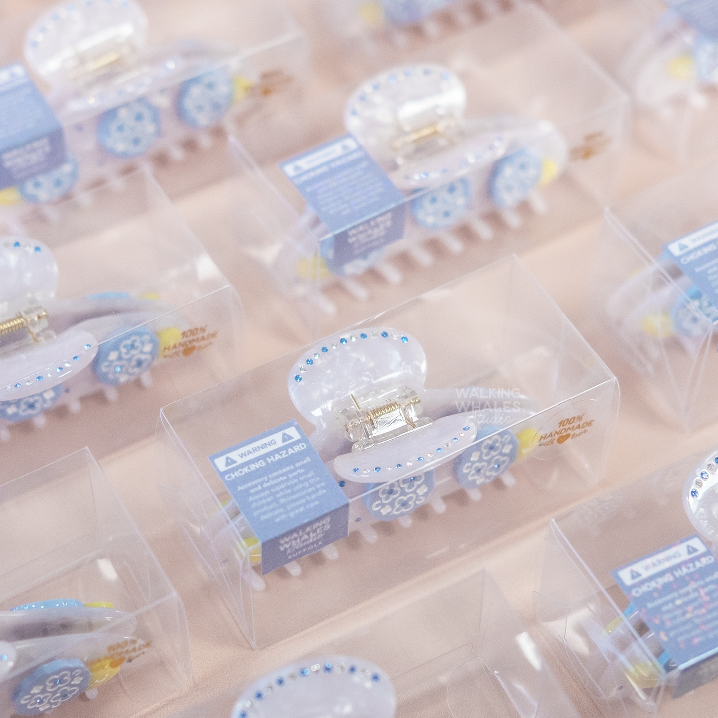 Hydrangea Rhinestone Claw Clip