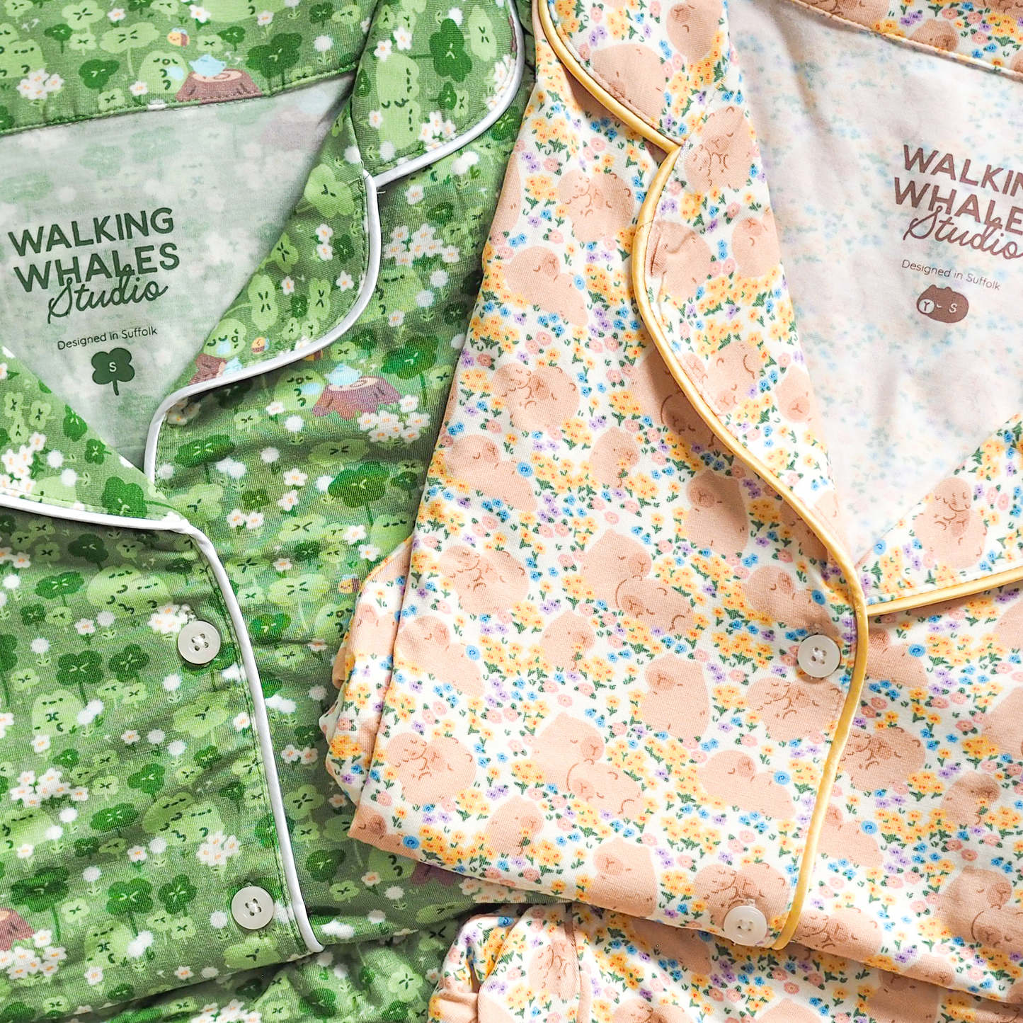 Bamboo Pyjama Set in Frog & Clover