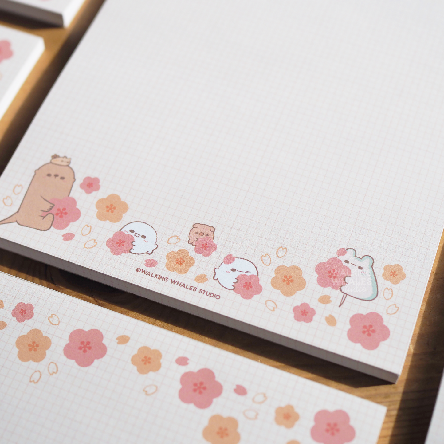 A5 Floral Grid Notepad