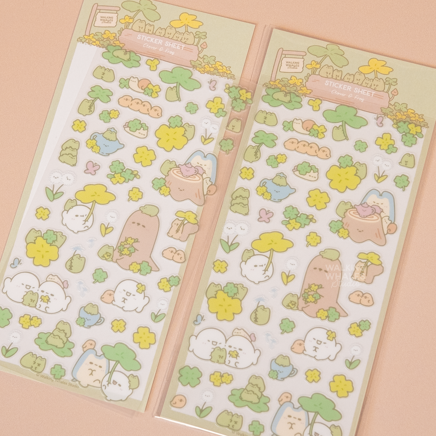 Clover & Frog Sticker Sheet