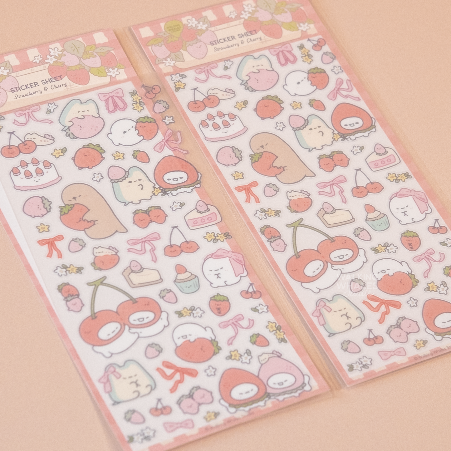 Strawberry & Cherry Sticker Sheet