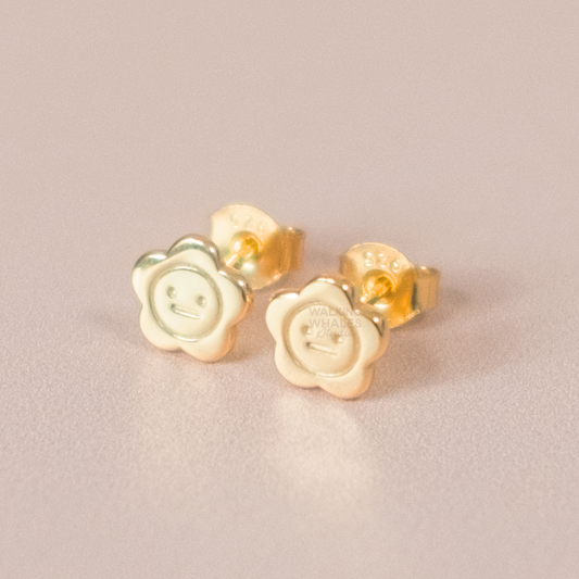 Flower Gold Plated Earrings