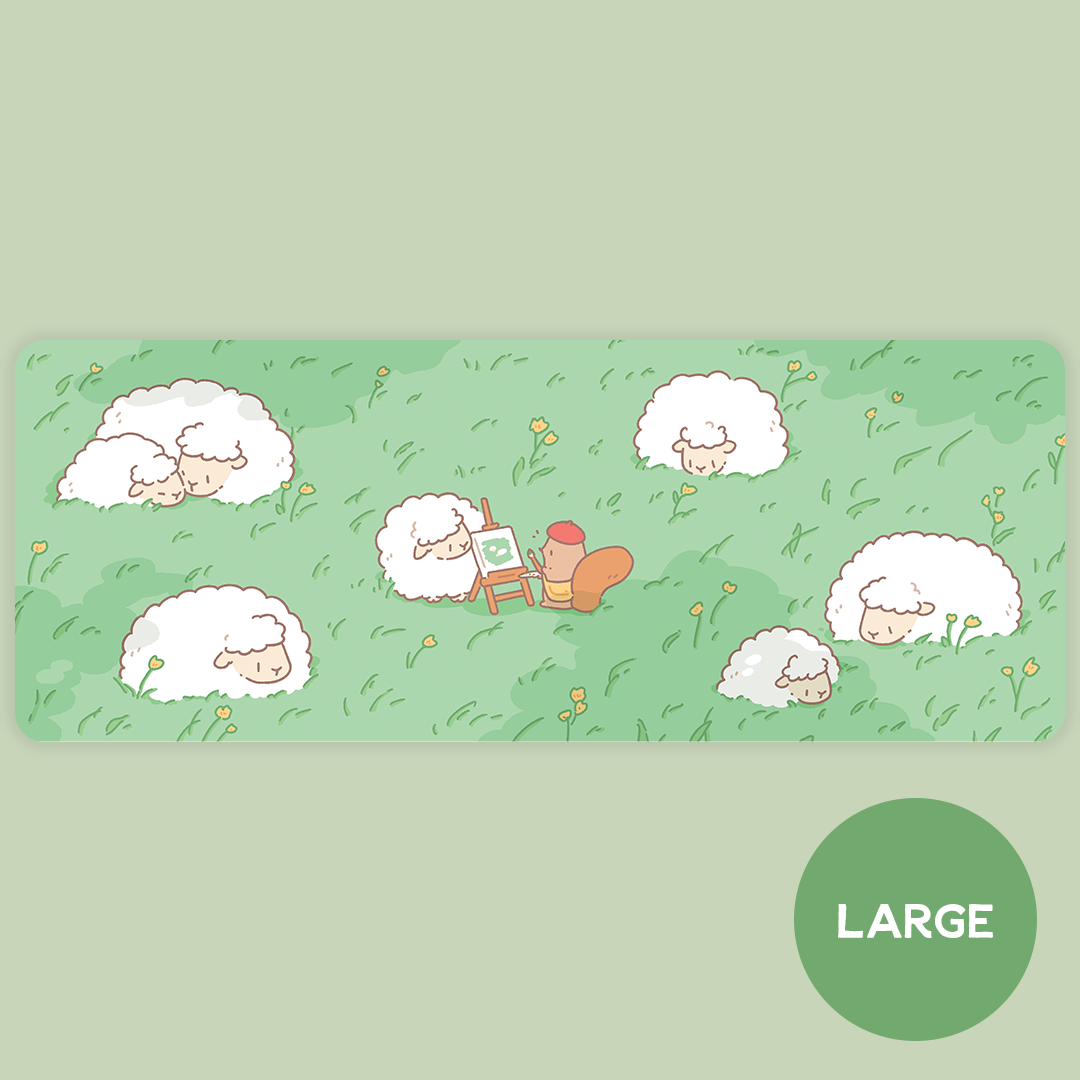 Artist & Sheeps Desk Mat