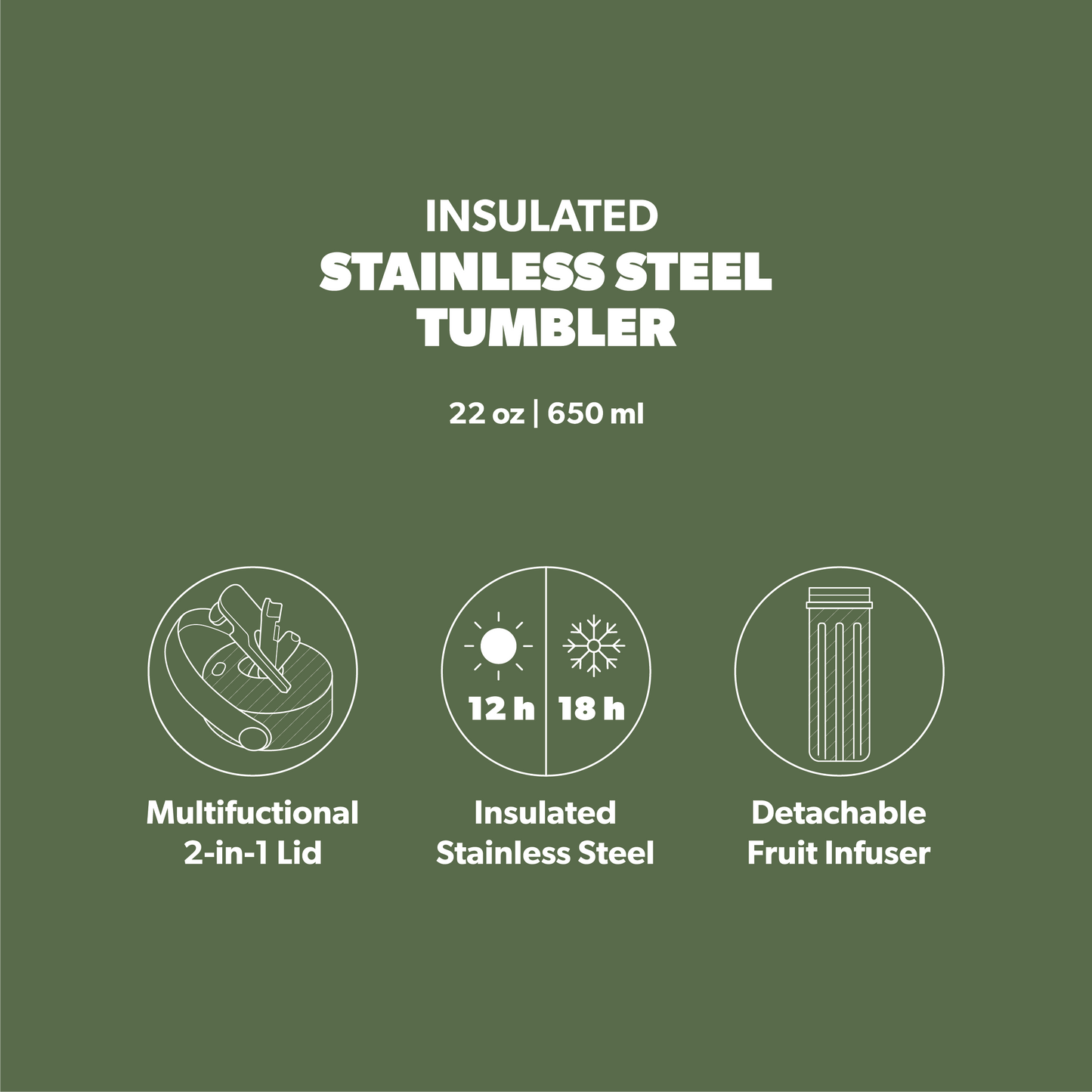 Insulated Water Bottle in Frog & Clover