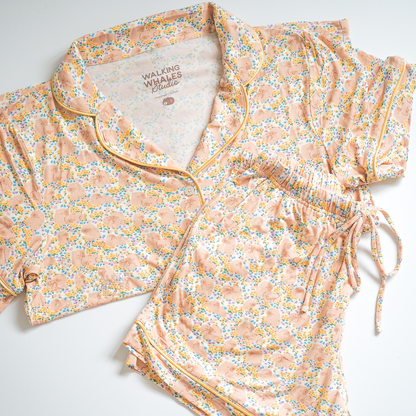 Bamboo Pyjama Set in Capybara Garden