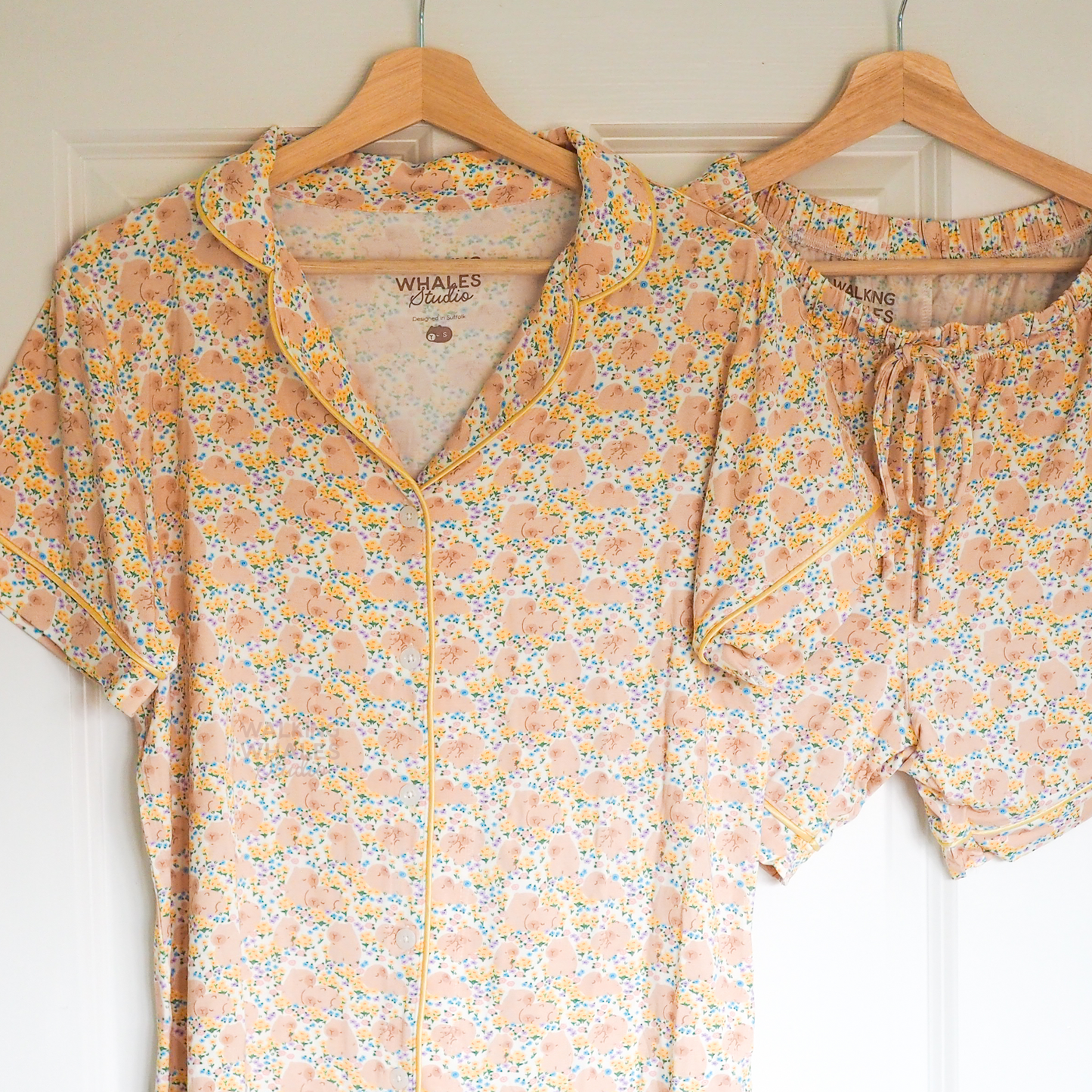 Bamboo Pyjama Set in Capybara Garden