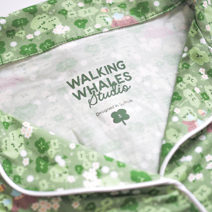 Bamboo Pyjama Set in Frog & Clover