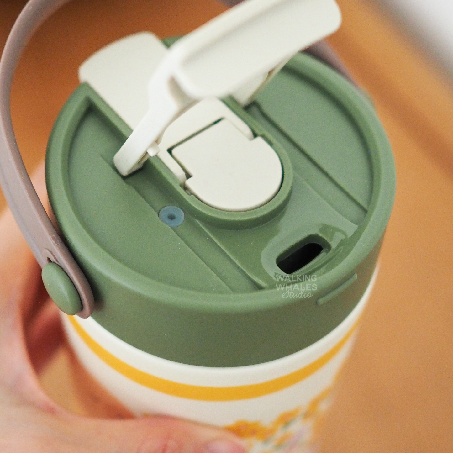 Insulated Water Bottle in Capybara Garden