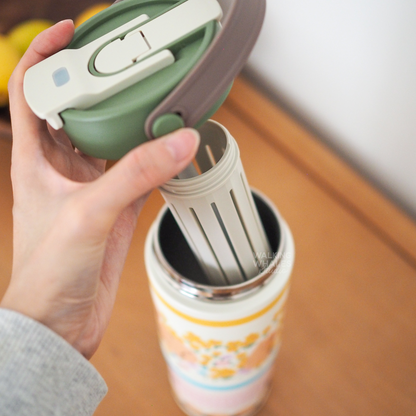 Insulated Water Bottle in Capybara Garden