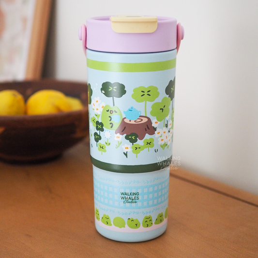 Insulated Water Bottle in Frog & Clover
