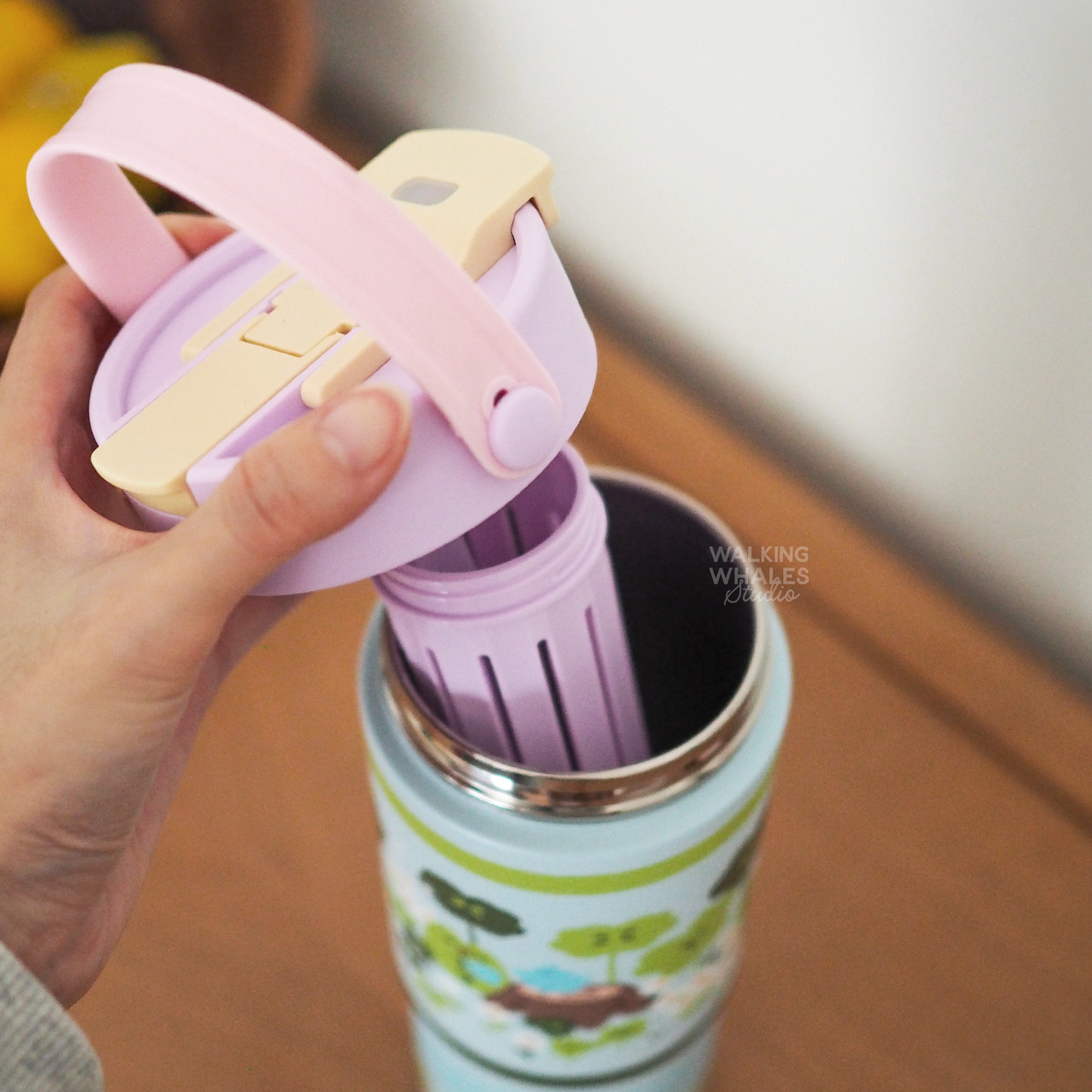 Insulated Water Bottle in Frog & Clover