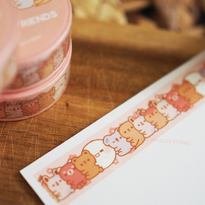 Animals Pink Washi Tape
